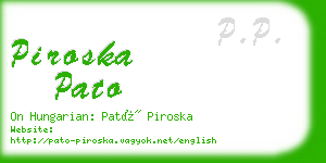 piroska pato business card